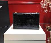 YSL KATE MEDIUM WITH TASSEL IN EMBOSSED CROCODILE SHINY LEATHER - 4