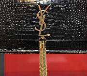 YSL KATE MEDIUM WITH TASSEL IN EMBOSSED CROCODILE SHINY LEATHER - 6