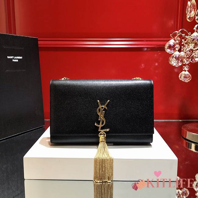 YSL KATE MEDIUM WITH TASSEL IN CAVAIR LEATHER - 1