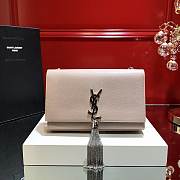 YSL KATE MEDIUM WITH SILVER TASSEL IN CAVAIR LEATHER - 1