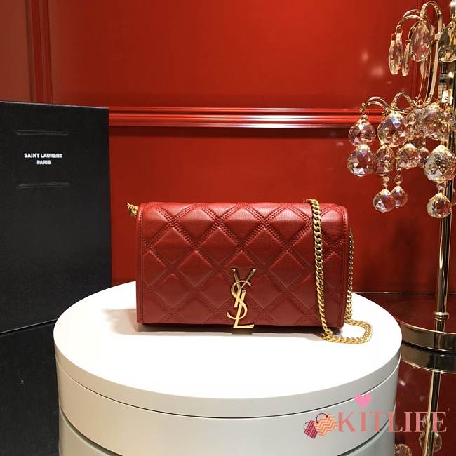 YSL Saint Laurent Becky wallet on chain - 1