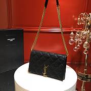 YSL Saint Laurent Black Becky wallet on chain - 4