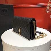YSL Saint Laurent Black Becky wallet on chain - 5