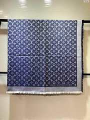 Louis Vuitton top quality silk scarf L568 denim blue - 2