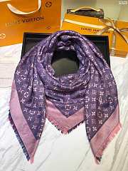 Louis Vuitton top quality silk scarf L568 blue&pink - 1