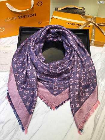 Louis Vuitton top quality silk scarf L568 blue&pink