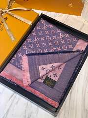 Louis Vuitton top quality silk scarf L568 blue&pink - 3