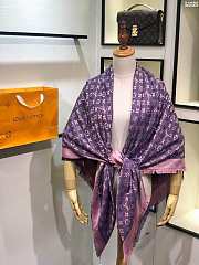 Louis Vuitton top quality silk scarf L568 blue&pink - 2