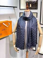 Louis Vuitton top quality cashmere scarf L570 grey - 4
