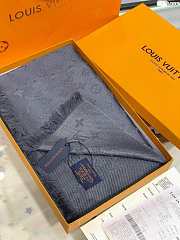 Louis Vuitton top quality cashmere scarf L570 grey - 3