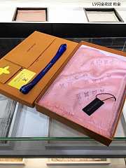 Louis Vuitton top quality cashmere scarf L571 pink - 1