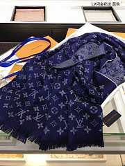 Louis Vuitton top quality cashmere scarf L571 blue - 3