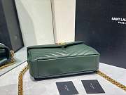 YSL GREEN MEDIUM COLLEGE BAG MATELASSÉ LEATHE GOLD HARDWARE - 2