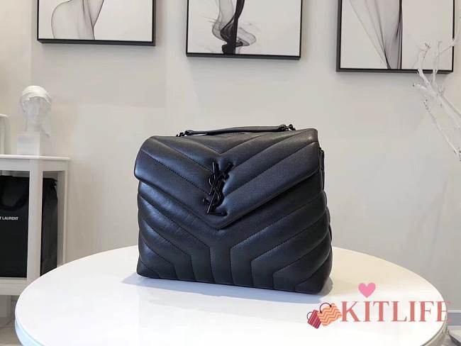 FORUBAGS YSL MONOGRAM LOULOU BLACK HARDWARE 24*17*9cm - 1