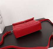 SAINT LAURENT BAG LOULOU IN RED 20X14X7CM - 6