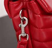 SAINT LAURENT BAG LOULOU IN RED 20X14X7CM - 5
