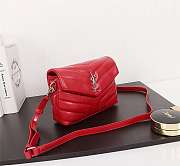 SAINT LAURENT BAG LOULOU IN RED 20X14X7CM - 4