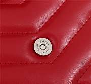 SAINT LAURENT BAG LOULOU IN RED 20X14X7CM - 2