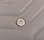 SAINT LAURENT BAG LOULOU IN GREY 20X14X7CM - 4