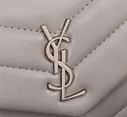 SAINT LAURENT BAG LOULOU IN GREY 20X14X7CM - 2