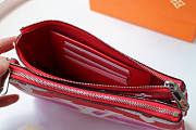 LOUIS VUITTON ESCALE POCHETTE DOUBLE ZIP POUCH RED - 5