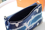 LOUIS VUITTON ESCALE POCHETTE DOUBLE ZIP POUCH BLUE - 6