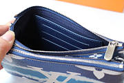 LOUIS VUITTON ESCALE POCHETTE DOUBLE ZIP POUCH BLUE - 5