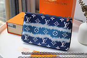 LOUIS VUITTON ESCALE POCHETTE DOUBLE ZIP POUCH BLUE - 2