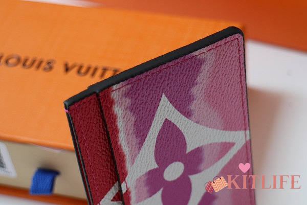 Louis Vuitton Pink/Red Coated Canvas Escale Card Holder - Yoogi's