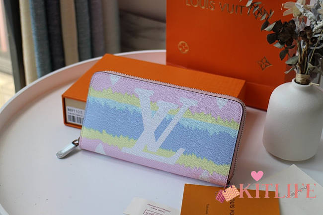 LOUIS VUITTON ESCALE PINK ZIPPY WALLET - 1