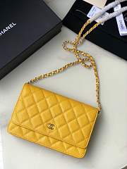 CHANEL CAVAIR WOC IN YELLOW WITH GOLD & SILVER HARDWARE - 6