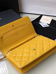 CHANEL CAVAIR WOC IN YELLOW WITH GOLD & SILVER HARDWARE - 5