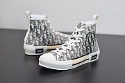 DIOR HIGH-TOP Sneaker White and Black Dior Oblique Canvas  - 1