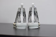 DIOR HIGH-TOP Sneaker White and Black Dior Oblique Canvas  - 3