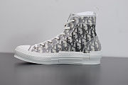 DIOR HIGH-TOP Sneaker White and Black Dior Oblique Canvas  - 2