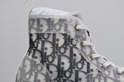 DIOR HIGH-TOP Sneaker White and Black Dior Oblique Canvas  - 4