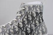 DIOR HIGH-TOP Sneaker White and Black Dior Oblique Canvas  - 6
