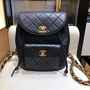 Chanel Vintage Duma  Black Backpack A088792 Gold Hardware Lambskin Leather Spring/Summer 2018 - 1