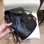 Chanel Vintage Duma  Black Backpack A088792 Gold Hardware Lambskin Leather Spring/Summer 2018 - 6