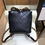 Chanel Vintage Duma  Black Backpack A088792 Gold Hardware Lambskin Leather Spring/Summer 2018 - 3