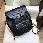 Chanel Vintage Duma  Black Backpack A088792 Gold Hardware Lambskin Leather Spring/Summer 2018 - 2