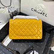 Chanel Lambskin Leather 30cm Flap In Yellow - 2