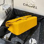 Chanel Lambskin Leather 30cm Flap In Yellow - 3