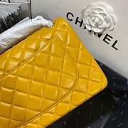 Chanel Lambskin Leather 30cm Flap In Yellow - 5