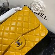 Chanel Lambskin Leather 30cm Flap In Yellow - 6