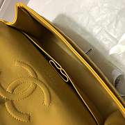 Chanel Lambskin Leather 25cm Flap In Yellow With Silver Hardware - 2