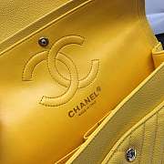 Chanel Caviar Calf Leather 25cm Flap In Yellow With Gold Hardware - 2