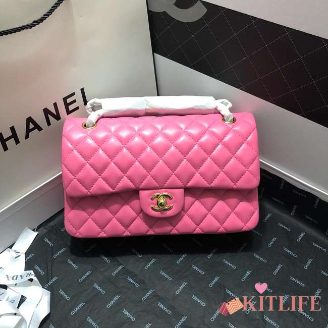 Chanel Lambskin Leather 25cm Flap With Gold Hardware - 1