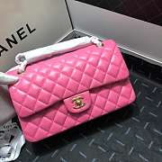 Chanel Lambskin Leather 25cm Flap With Gold Hardware - 5