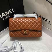 Chanel Lambskin Leather 25cm Flap With Gold Hardware In Brown - 1